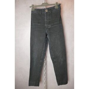 Jesse Kamm High Waist Cotton Canvas‎ Trousers Black 26x28 Size 2